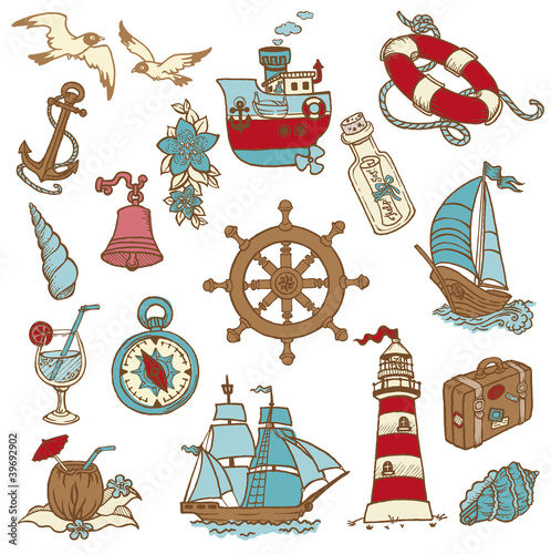 Vector: Doodle Sea elements - for your design, scrapbook in vector Doodle Sea elements - for your design, scrapbook in vector