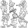 Funny clowns. Funny clowns.