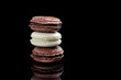 Vanilla and chocolate macarons