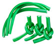 Green gummy candy (licorice) rope set, isolated on white closeup Green gummy candy (licorice) rope set, isolated on white closeup