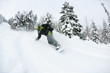 Foto: snowboarder on fresh deep snow snowboarder on fresh deep snow