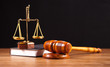 law book,balance and gavel