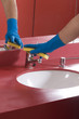 Cleaning Bathroom Sink