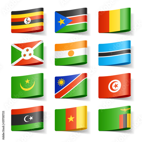 Vector: World flags. Africa. World flags. Africa.