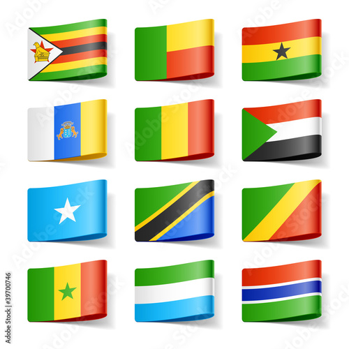 Vektor: World flags. Africa. World flags. Africa.