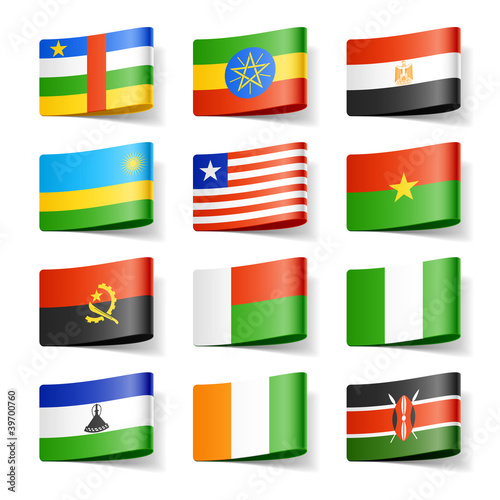Vector: World flags. Africa. World flags. Africa.