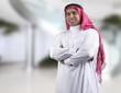 traditional arabian business man in office