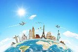 Travel the world monuments concept 2