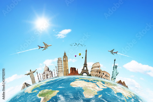 Illustration: Travel the world monuments concept 2 Travel the world monuments concept 2