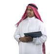 Foto: traditional islamic executive in a business presentation scene traditional islamic executive in a business presentation scene