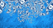close up shot of American dollar and binary code