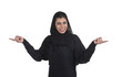 islamic excuctive with hijab in a business presentation scene