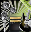 Retro music background