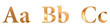 Goldene Buchstaben