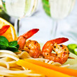 Scampi und Spaghetti
