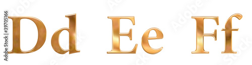 Illustration: Goldene Buchstaben Goldene Buchstaben