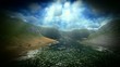Flying over shore
