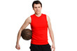 sportler mit basketball