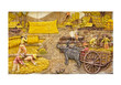Images embossed on plaster walls