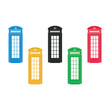 Red telephone boxes - London -  Olympic colors