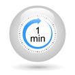 Bouton icône minuterie - 1 minute Bouton icône minuterie - 1 minute
