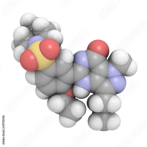 Illustration: sildenafil: molecular structure (3D) sildenafil: molecular structure (3D)