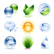Vector set of various nature icons / design elements