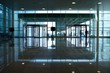 Modern office building hallway.