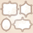 Henna Doodle Vintage Frames Vector Design Elements