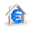 Haus mit Eurozeichen