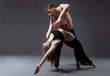 two young acrobats posing in dance two young acrobats posing in dance