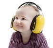 Foto: young child with ear protector young child with ear protector