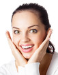 Foto: Very happy young woman, isolated Very happy young woman, isolated