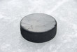 hockey puck on ice