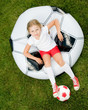 Football - lovely footballer portrait Football - lovely footballer portrait