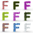 Texteffekt gemischt Buchstabe F