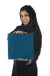 traditional islamic executive in a business presentation scene