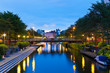 Ruoholahti canal in Helsinki, Finland
