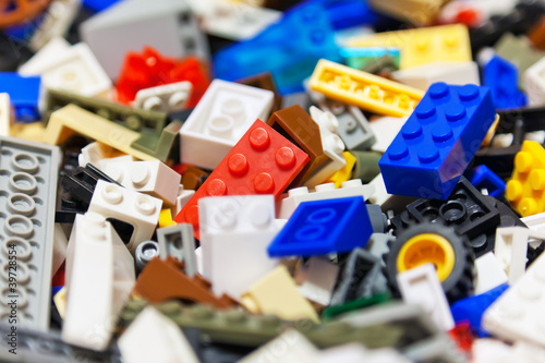 Photo: Heap of color plastic toy bricks Heap of color plastic toy bricks