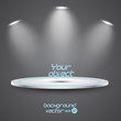 Bright stage with spot lights. Vector eps 10