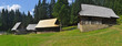 wooden houses panorama