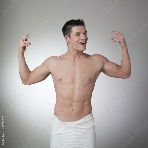 Photo: smiling man admiring himself smiling man admiring himself