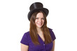 Foto: Attraktive Frau mit Chapeu Claque Attraktive Frau mit Chapeu Claque