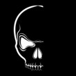 Vector skull in shadow