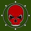 Vector: Vector red skull drum Vector red skull drum
