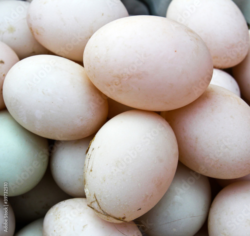 Photo: Many Duck eggs on a market Many Duck eggs on a market