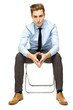 Young businessman sitting