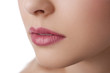 natural lips close up