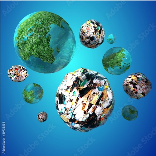 Illustration: Trash Invasion of the Planet Earth Trash Invasion of the Planet Earth