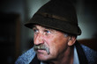 Portrait of old man with mustache